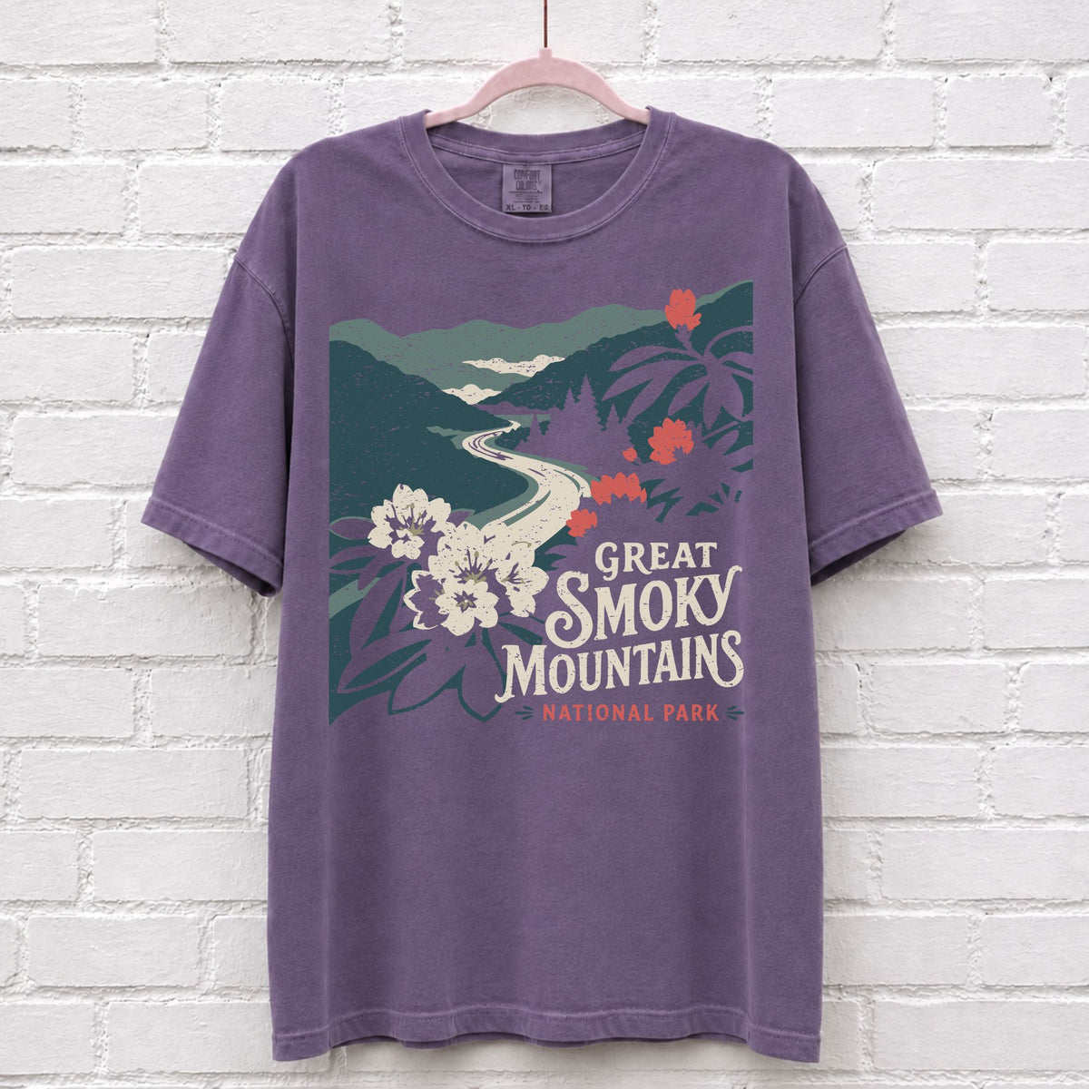 Floral Great Smoky Mountains T-Shirt – alternate product view