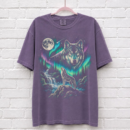 Wolf Vintage 90s Northern Lights T-Shirt – alternate product view
