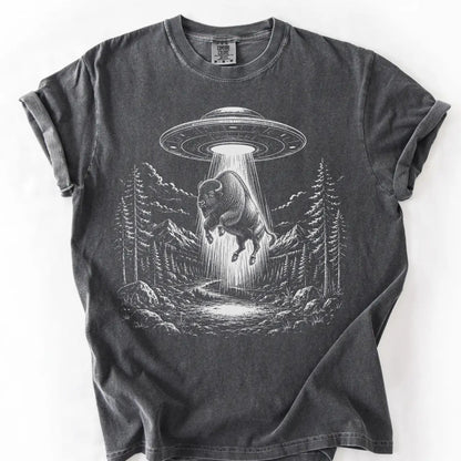 Alien UFO Bison T-Shirt