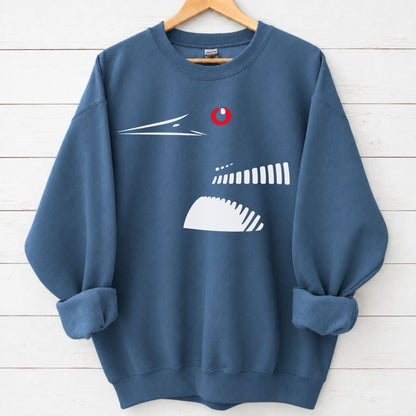 Subtle Loon Graphic Sweatshirt in Indigo Blue