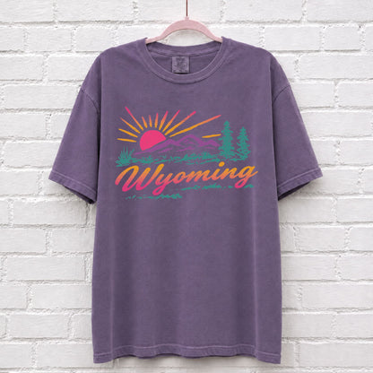 Vintage Wyoming Sunset T-Shirt – alternate product view