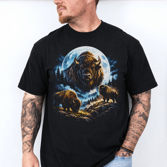 Bison Moon Vintage 90s T-Shirt