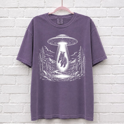 Alien UFO Bear T-Shirt – alternate product view