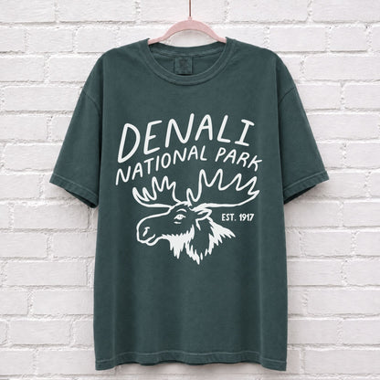 Denali National Park Moose Graphic T-Shirt