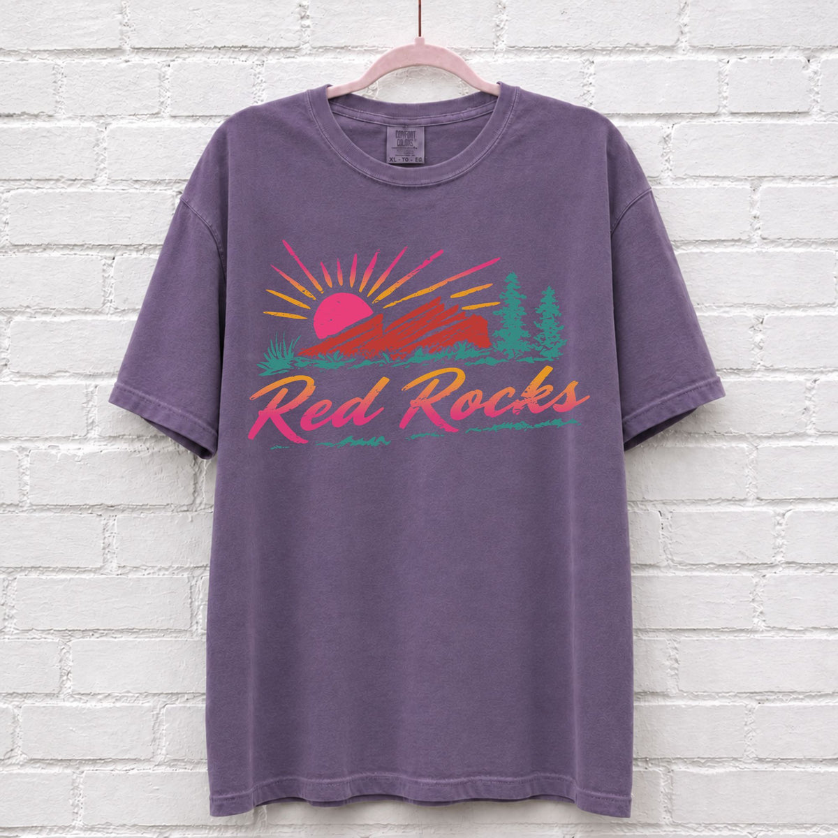 Vintage Red Rocks Sunset T-Shirt – alternate product view