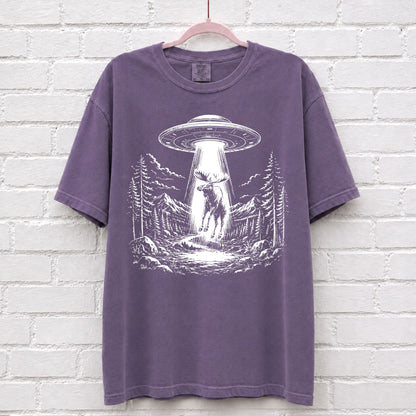 Alien UFO Moose T-Shirt – alternate product view