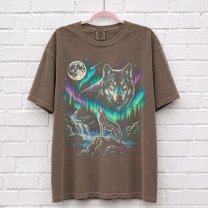 Wolf Vintage 90s Northern Lights T-Shirt – alternate product view