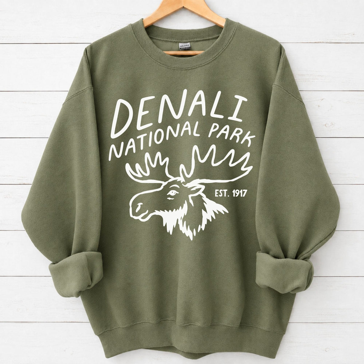Denali National Park Moose Graphic Sweatshirt