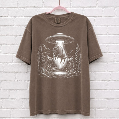 Alien UFO Bison T-Shirt – alternate product view