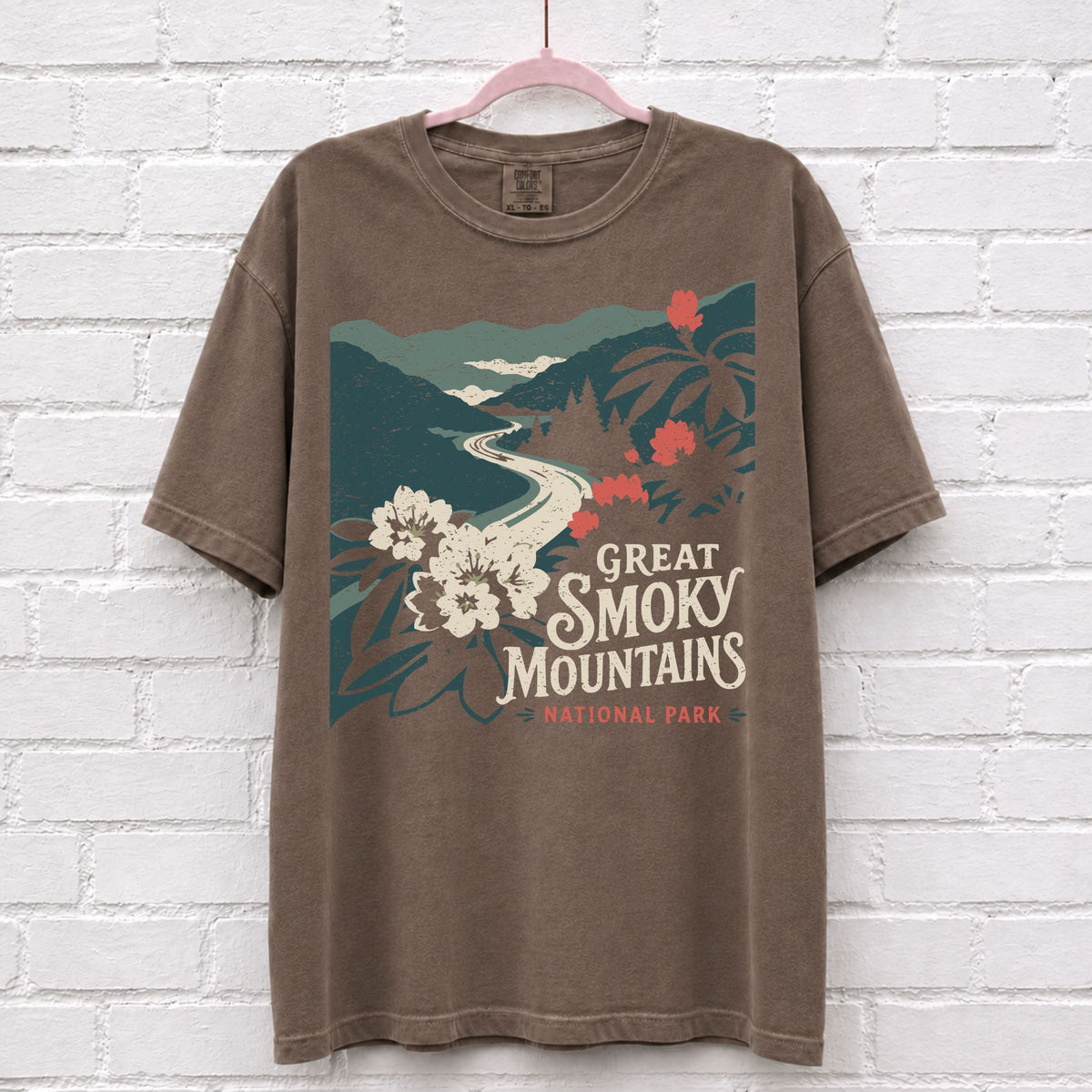 Floral Great Smoky Mountains T-Shirt – alternate product view