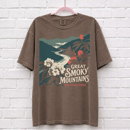 Floral Great Smoky Mountains T-Shirt – alternate product view