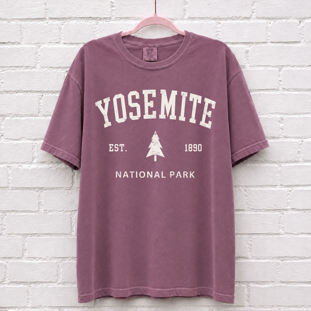 Vintage Yosemite National Park Est 1890 T-Shirt in Berry