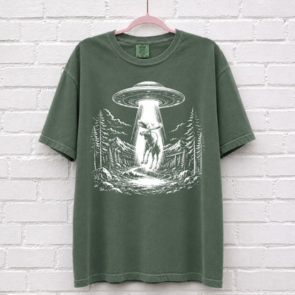 Alien UFO Moose T-Shirt – alternate product view