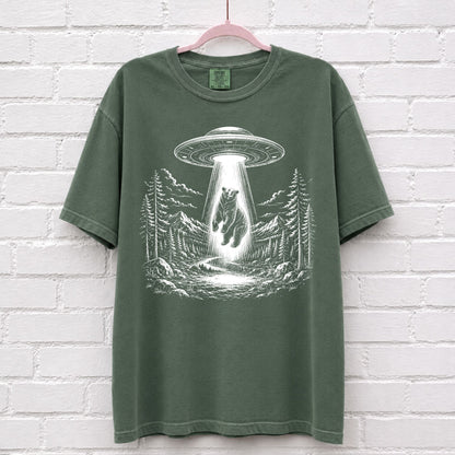Alien UFO Bear T-Shirt – alternate product view