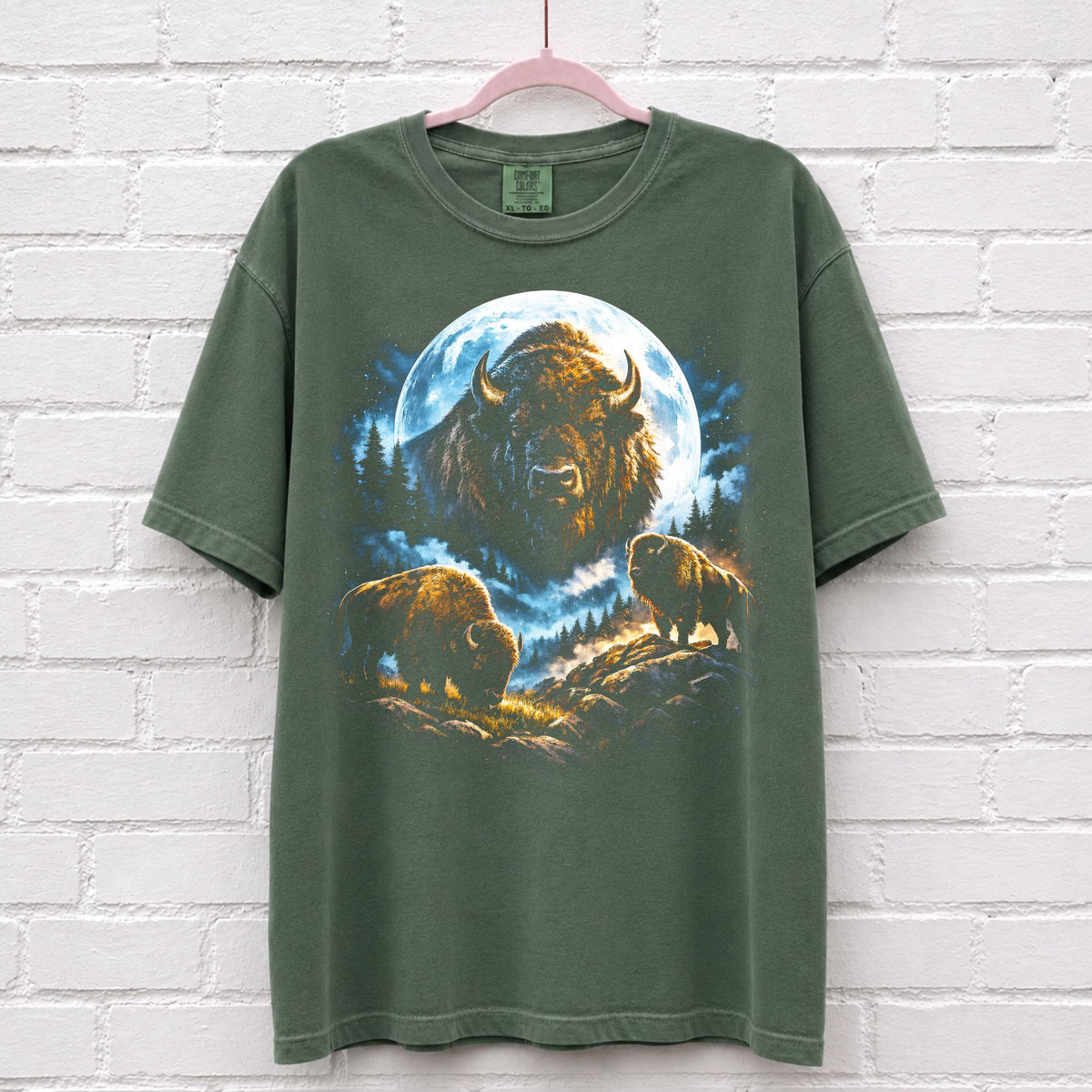 Bison Moon Vintage 90s T-Shirt – alternate product view