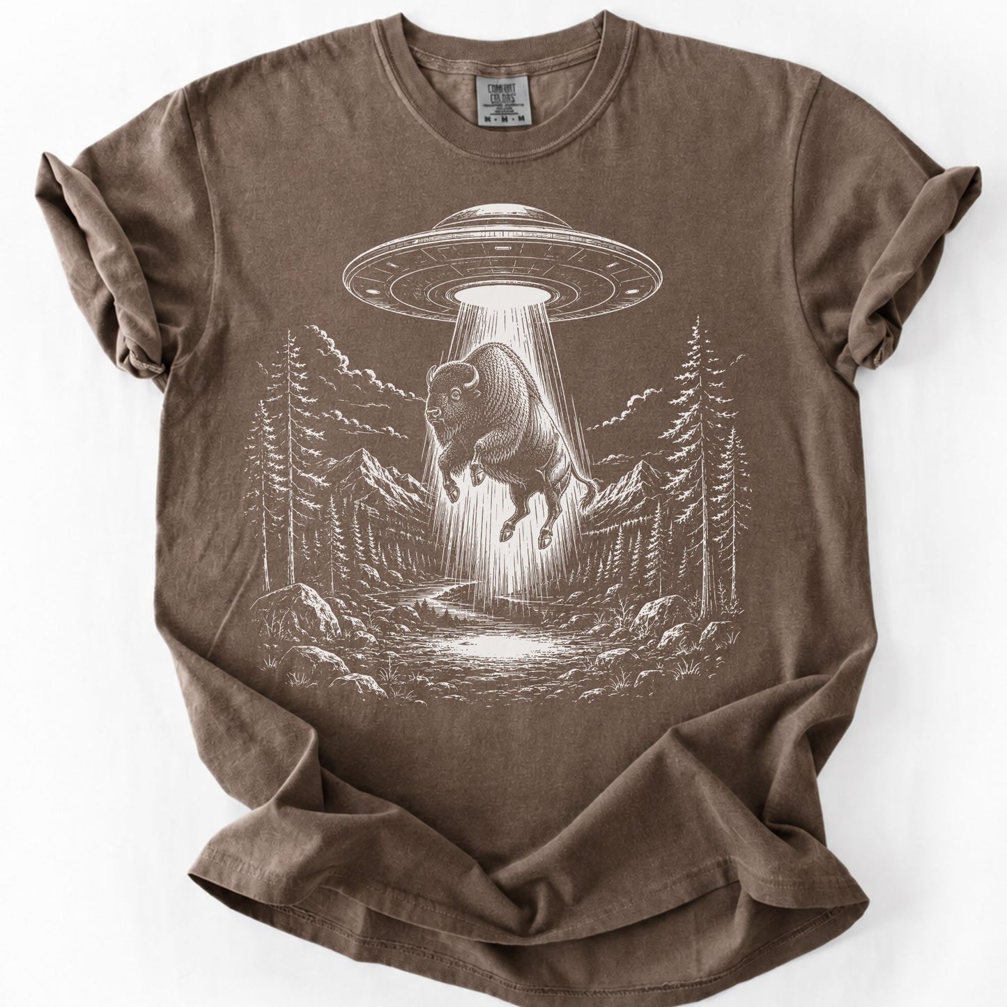 Alien UFO Bison T-Shirt