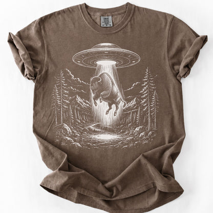 Alien UFO Bison T-Shirt