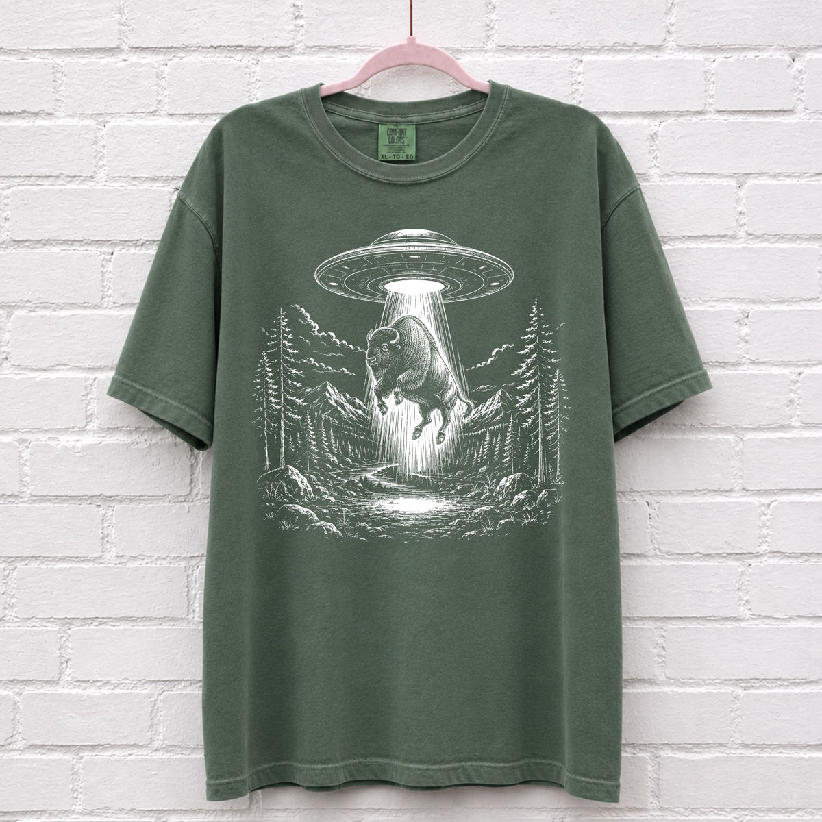 Alien UFO Bison T-Shirt