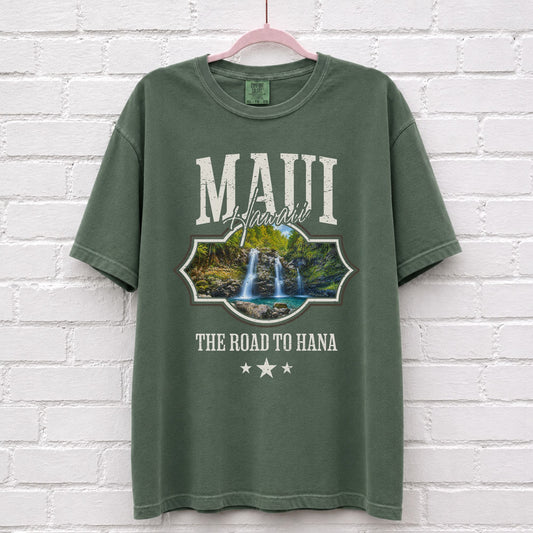 Maui Hawaii Graphic T-Shirt in Blue Spruce