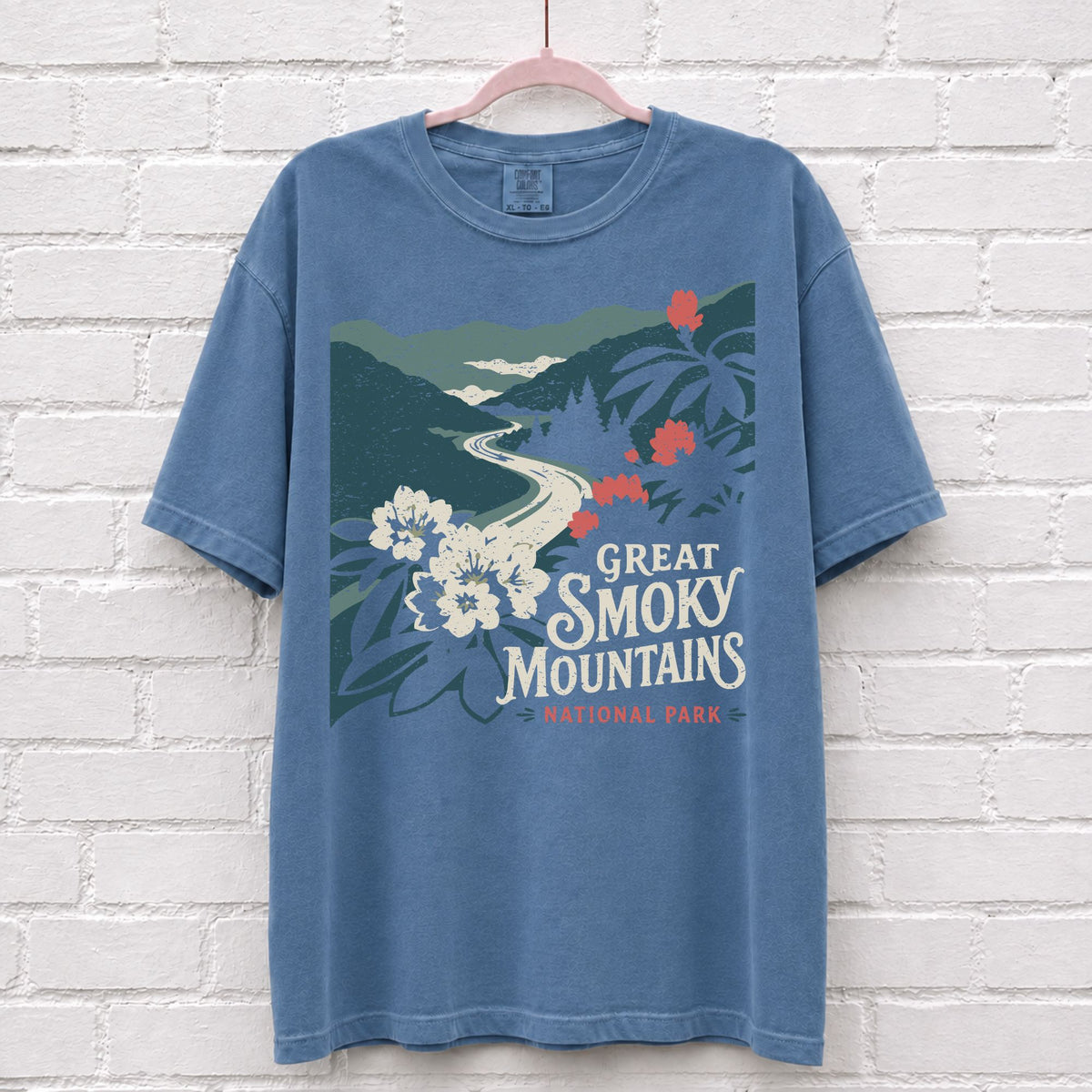 Floral Great Smoky Mountains T-Shirt – alternate product view