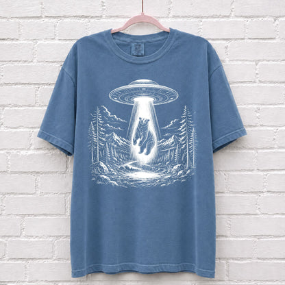 Alien UFO Bear T-Shirt – alternate product view