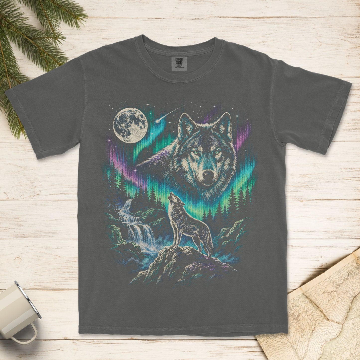Wolf Vintage 90s Northern Lights T-Shirt