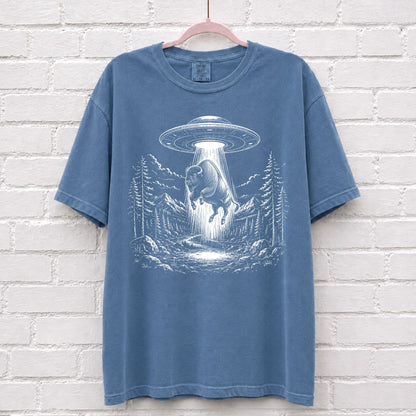 Alien UFO Bison T-Shirt – alternate product view