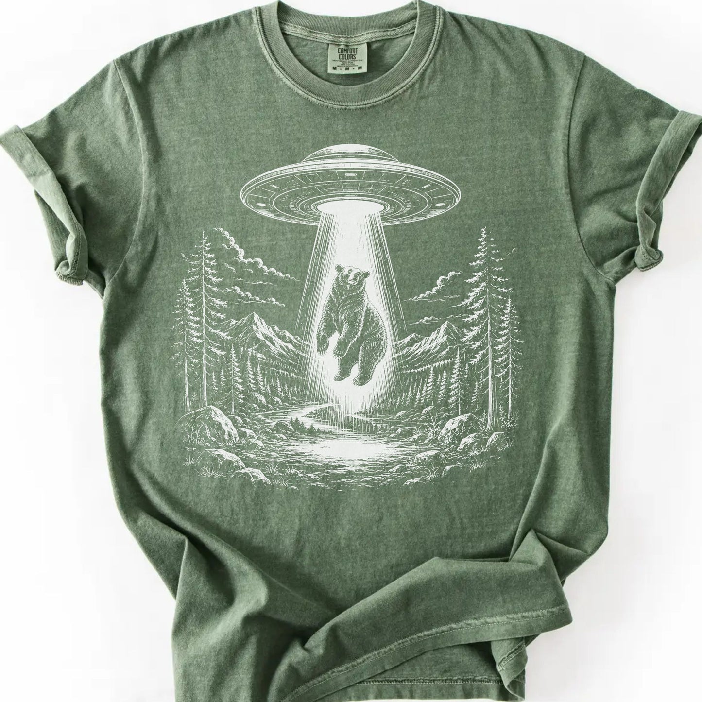 Alien UFO Bear T-Shirt