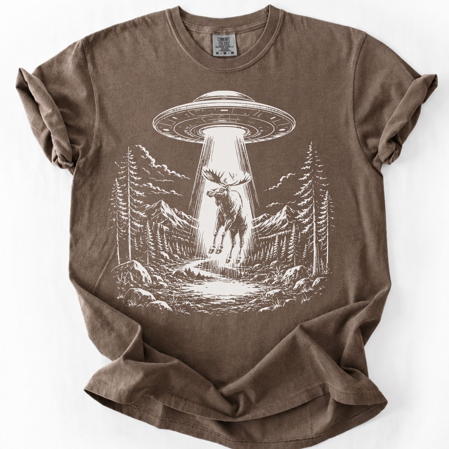 Alien UFO Moose T-Shirt