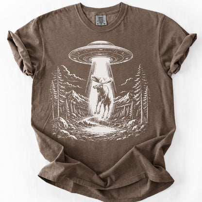 Alien UFO Moose T-Shirt