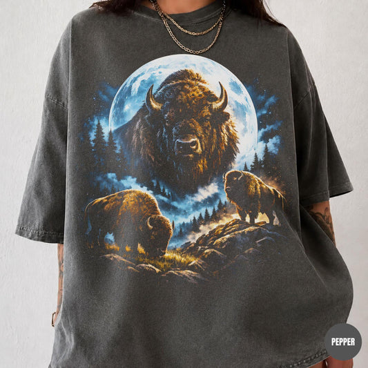 Bison Moon Vintage 90s T-Shirt