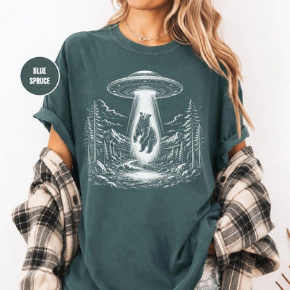 Alien UFO Bear T-Shirt