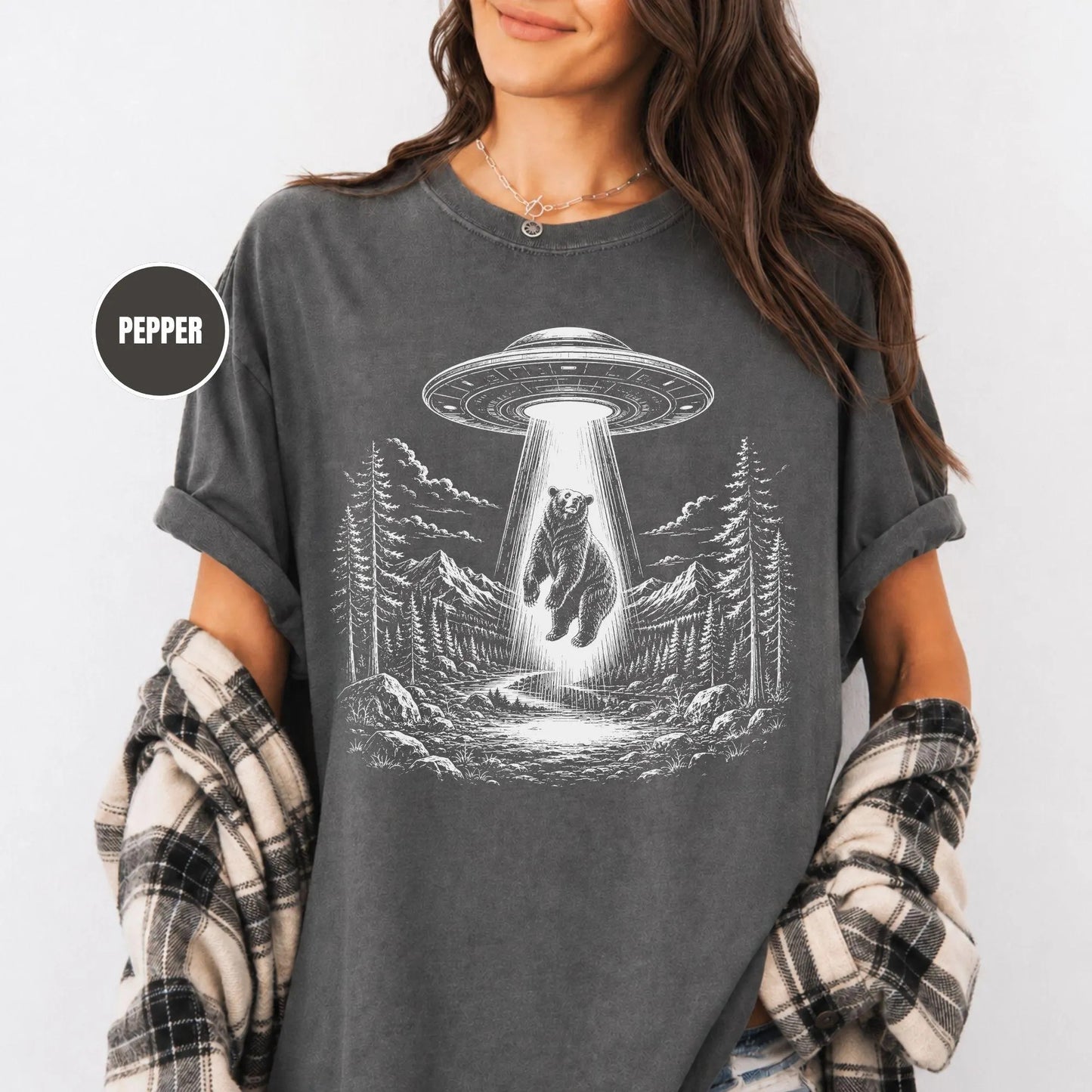 Alien UFO Bear T-Shirt