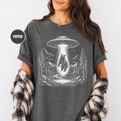 Alien UFO Bear T-Shirt