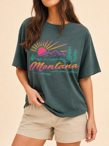 Vintage 80s Montana Graphic T-Shirt