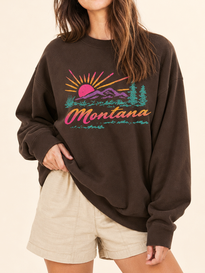 Vintage 80s Montana Graphic Sweatshirt