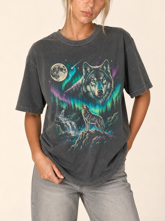 Wolf Vintage 90s Northern Lights T-Shirt